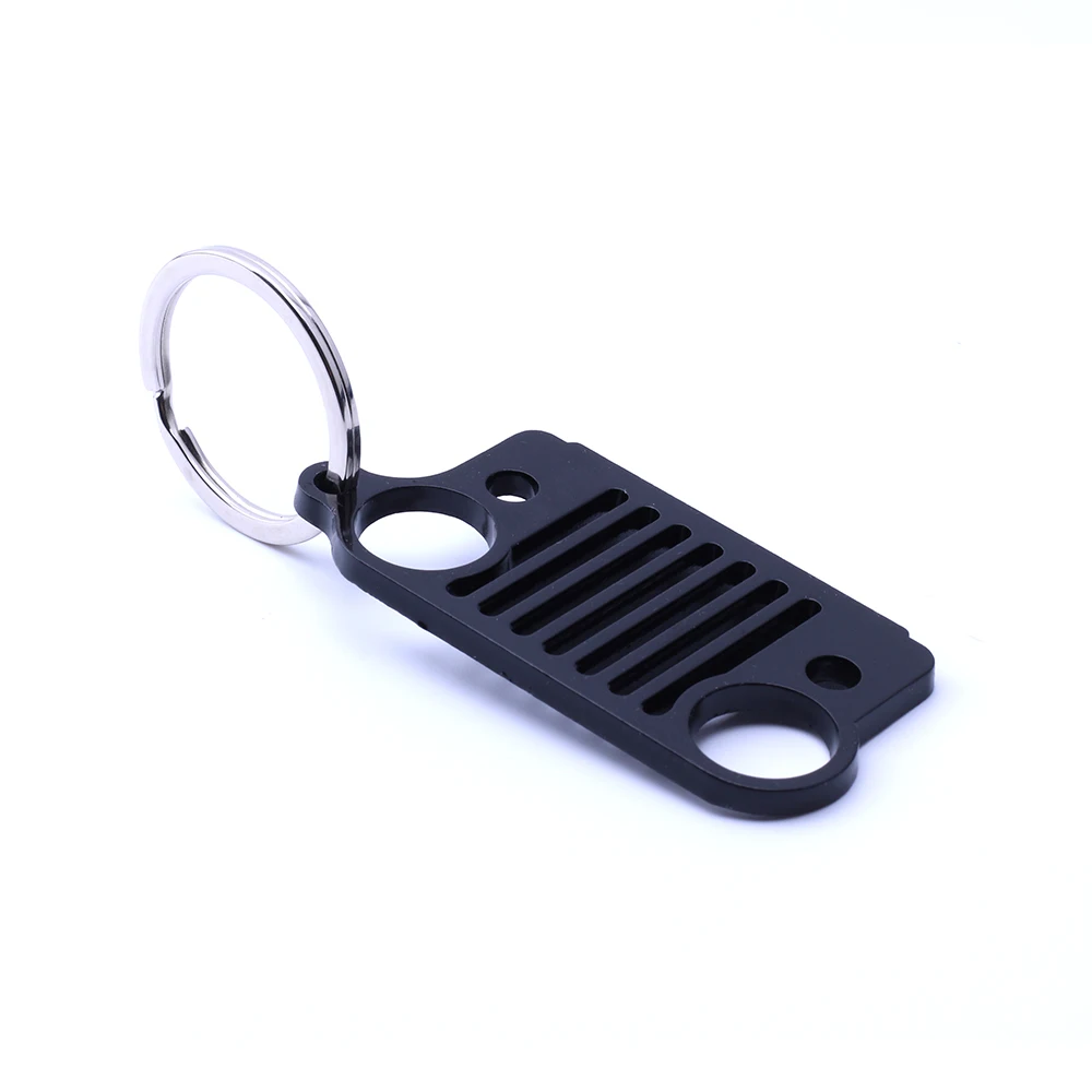2018 дешевая цена Черная Нержавеющая Сталь Гриль брелок автомобильный с кольцом