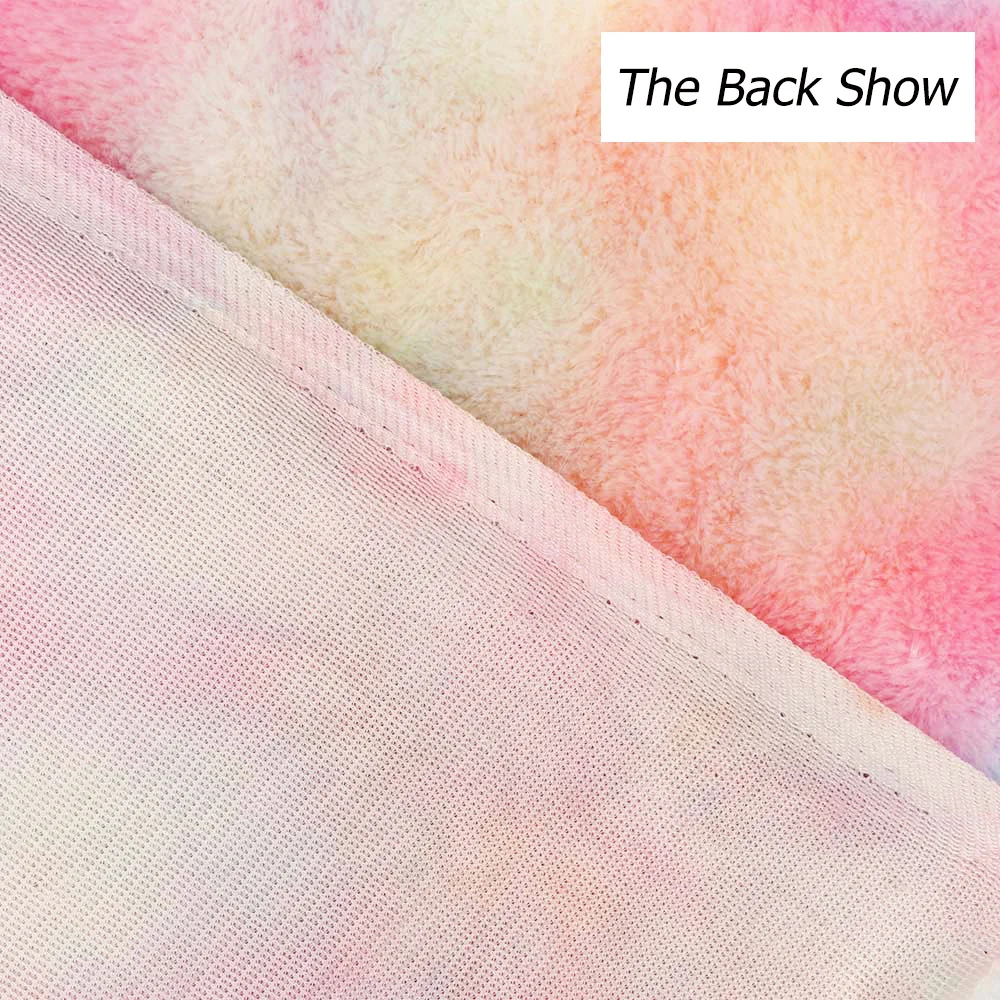 Плюшевая ткань AHB радужной расцветки теплая сделай сам домашний текстиль одежда