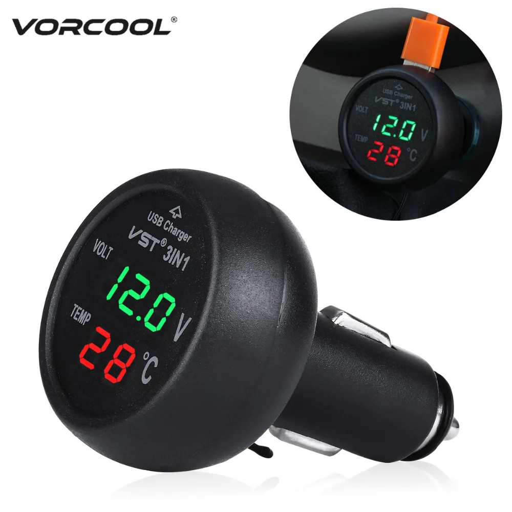Розетка для автомобильного прикуривателя VORCOOL 12 24 В адаптер с usb портом