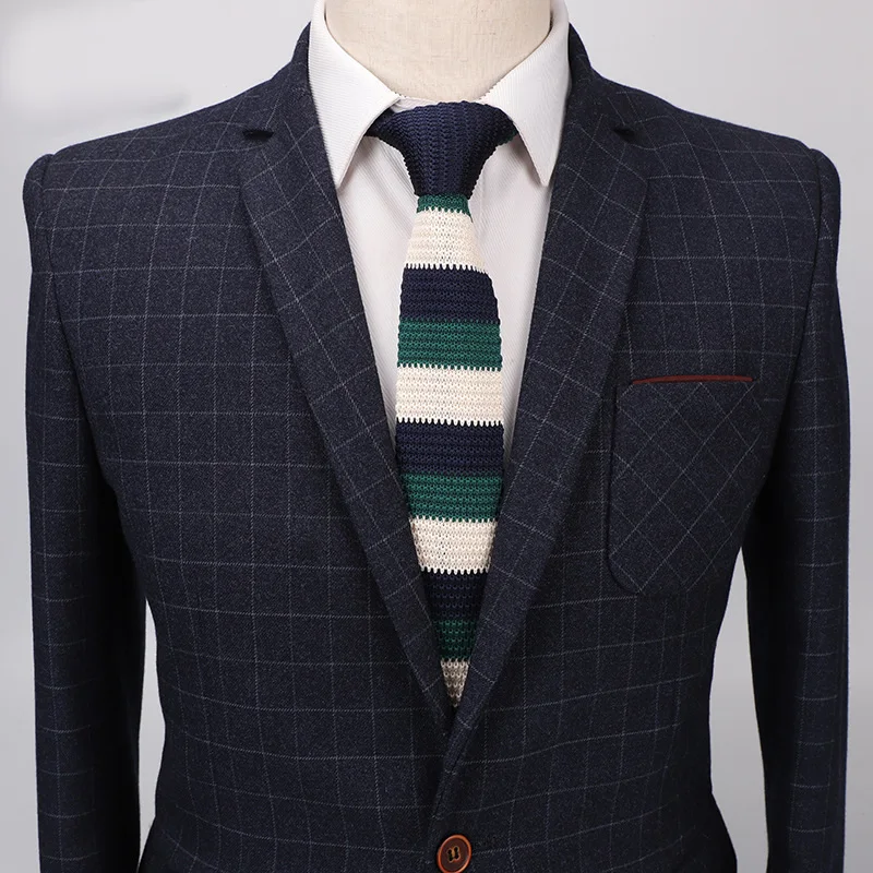 Мужской трикотажный галстук облегающие галстуки в полоску 5 см | Аксессуары для