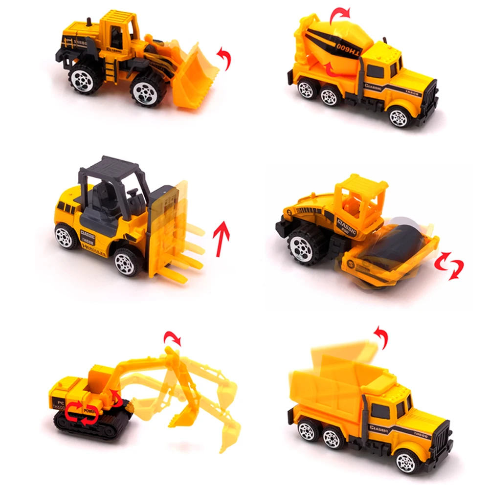 Мини сплава Diecast ИНЖЕНЕРНЫХ игрушка автомобиля 1: 64 металла автомобильный набор