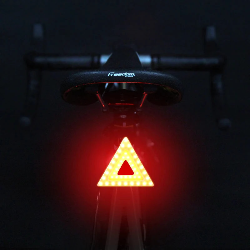 New Bicycle LED Tail Light Safety Warning Night Mountain Bike Rear Lamp Usb Charging bike Creative taill | Спорт и развлечения