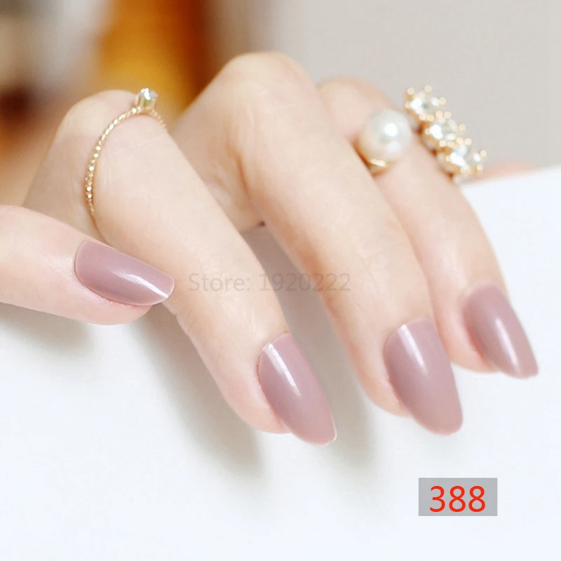 2020 24 шт. накладные ногти карамельного цвета|design false nails|false nailsfashion nails |