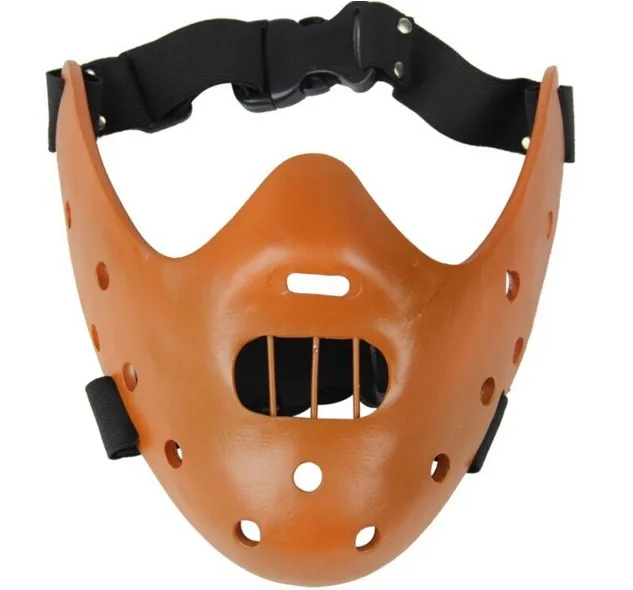 Brow Тема фильма- The Silence of The Lambs- steel Teeth Hannibal Lecter Resin Mask маска на Хэллоуин - Цвет: Brow