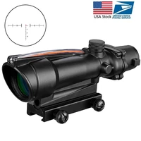 5x35 hunting riflescope dual illuminated red green cross fiber scope reticles tactical rifle optical sight