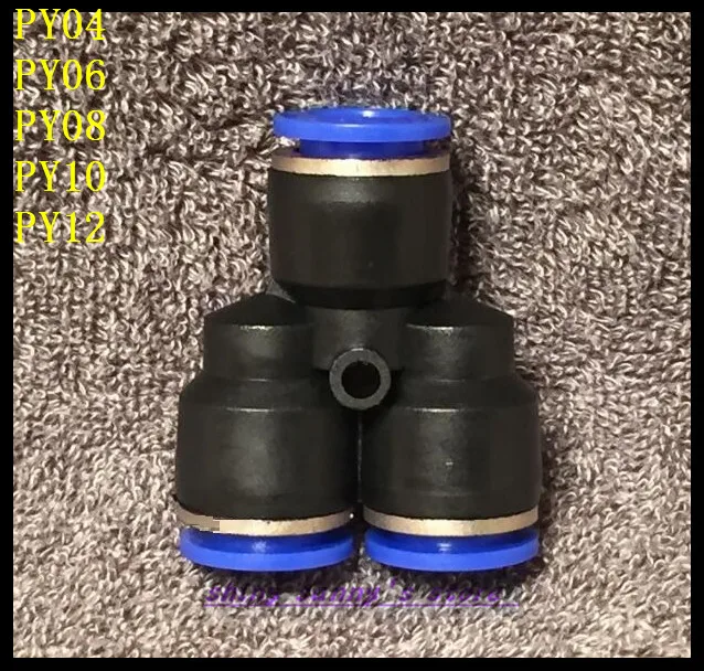 

5Pcs/Lot PY06 6mm Push In Equal Y Pneumatic Jointer Connector Brand New