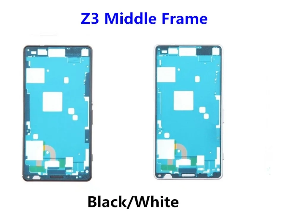 Для sony Xperia Z3 D6603 D6653 Передняя средняя рамка пластина корпус с боковым ключом Запасная часть
