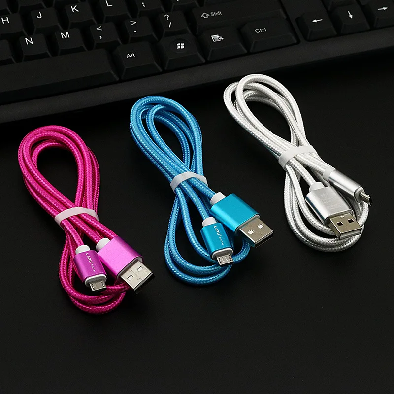 Микро-USB-кабель для зарядки и передачи данных 100 Ач из тонкой меди устройств Android с