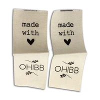 free shipping customized clothing main labelcotton printed labelsgarment tagcollar labelswashable loop fold label 1000 pcs