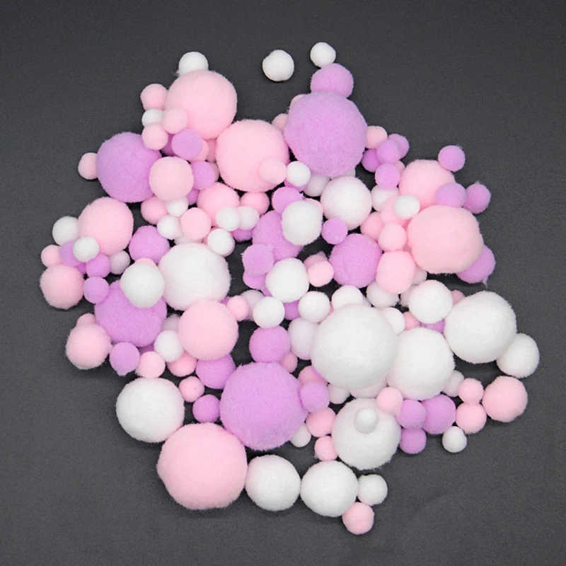 131626 mix size 20 г смесь цветов Pom 8/10/15/20/25/30 мм DIY ручной работы из мягкого меха флеш Мяч Помпона отмечание праздника украшение аксессуары - Цвет: 131626 mix size