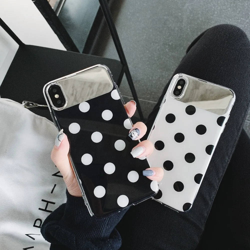 Роскошный зеркальный чехол с волнистым узором для iPhone X XS XR Max силиконовые мягкие