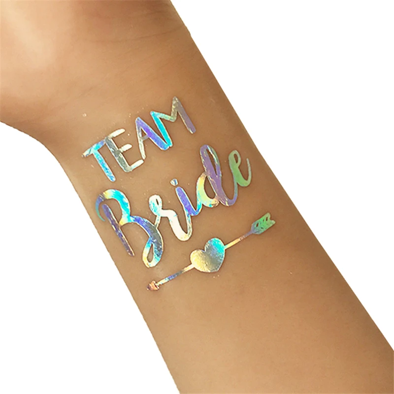 Team Bride 10pcs Temporary Tattoo Stickers Wedding Decor To Be Bachelorette Party Baby Shower Decorations for Adult | Дом и сад