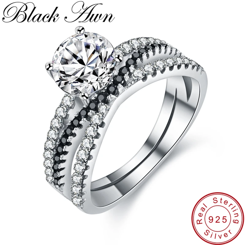 Женское кольцо из серебра 3 9 пробы с черной шпинелью 925 г|ring for|rings for womenrings women black |