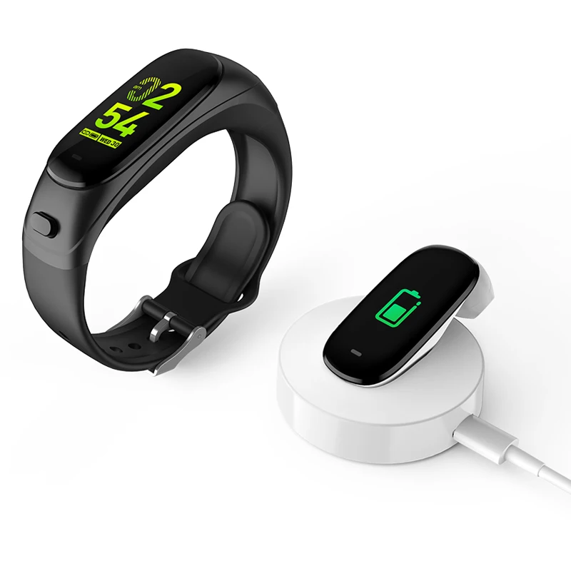 Смарт-браслет BOZLUN V08S Bluetooth-наушники музыкальная гарнитура пульсометр