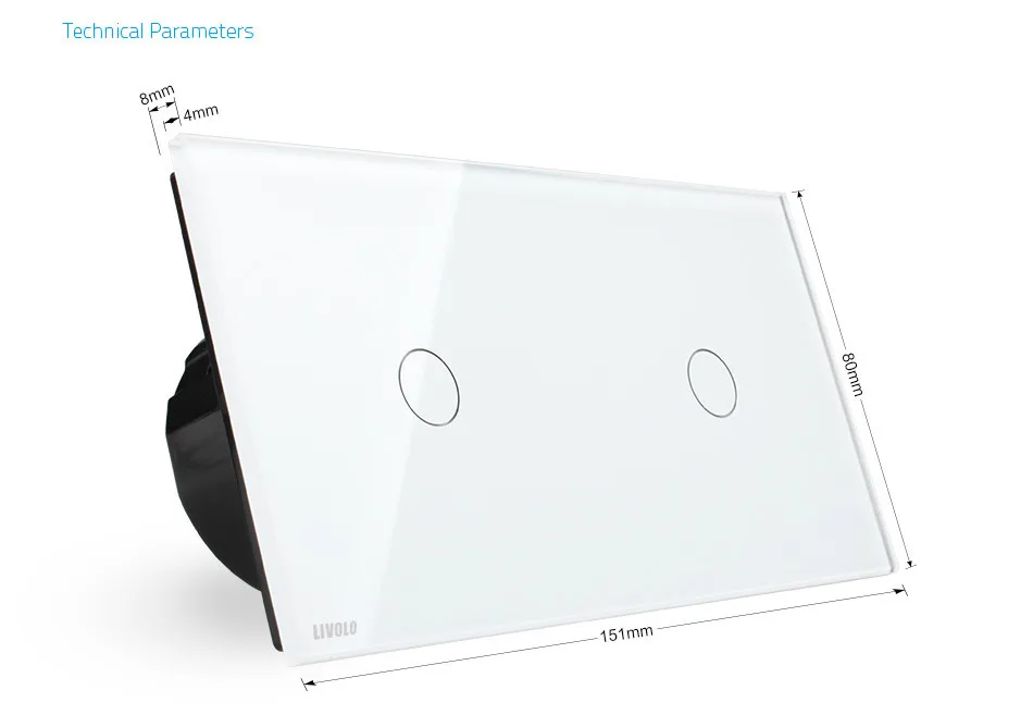 Livolo Luxury Стекло Панель Smart Switch, удаленная& Touch Управление настенный выключатель света, VL-C701R-11/VL-C701R-11