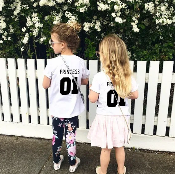 Парная футболка принц 01 принцесса с буквенным принтом женская мужская