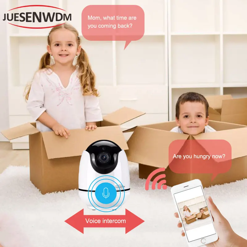 Juesenwdm IP камера 1080P WiFi беспроводная безопасности двухсторонняя аудио ночного