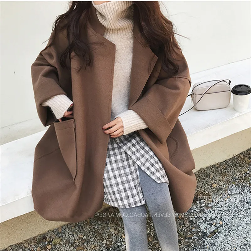 Evasu Lou Parkas женские 2018 новые осенние и зимние ретро кашемировая шерсть с длинными