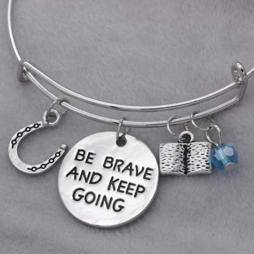 Модный регулируемый браслет с кристаллами ювелирное седло Будьте смелы и