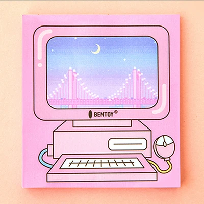 A2 1х кавайная компьютерная игровая машина форма Липкие заметки Post memo pad школьные принадлежности планировщик наклейки бумажные закладки канцелярские принадлежности - Цвет: A2