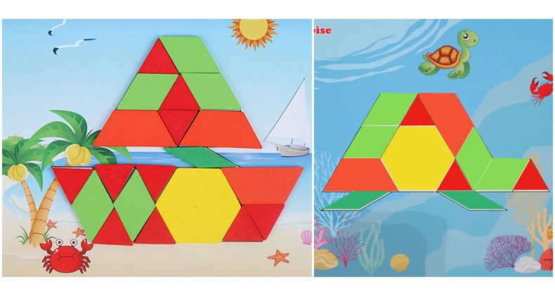 250 шт деревянная Геометрическая умная доска головоломка 3D Tangram головоломка настольная игрушка для детей раннего обучения обучающие игрушки для детей игры