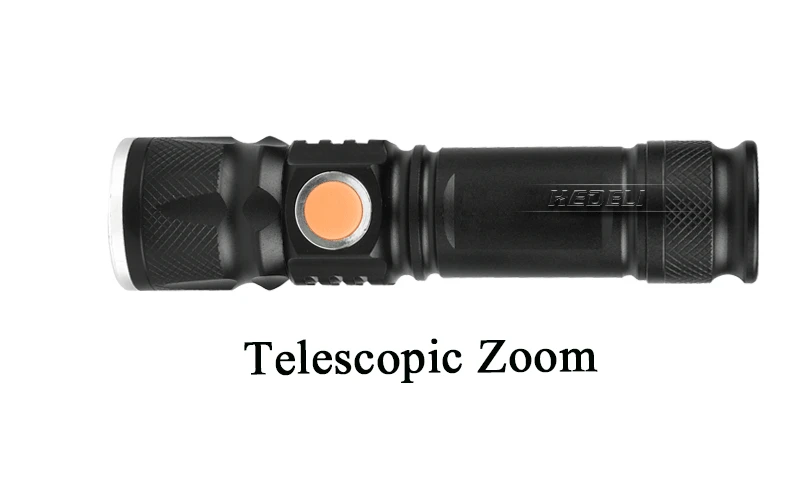 Mini led flashlight zoomble hand lamp CREE xml t6 usb torch flash light lantern 18650 Built-in battery waterproof camping light