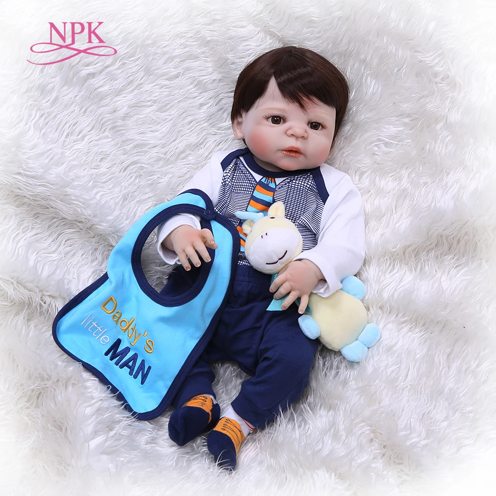 NPK57CM полностью виниловая силиконовая кукла новорожденный малыш игрушка