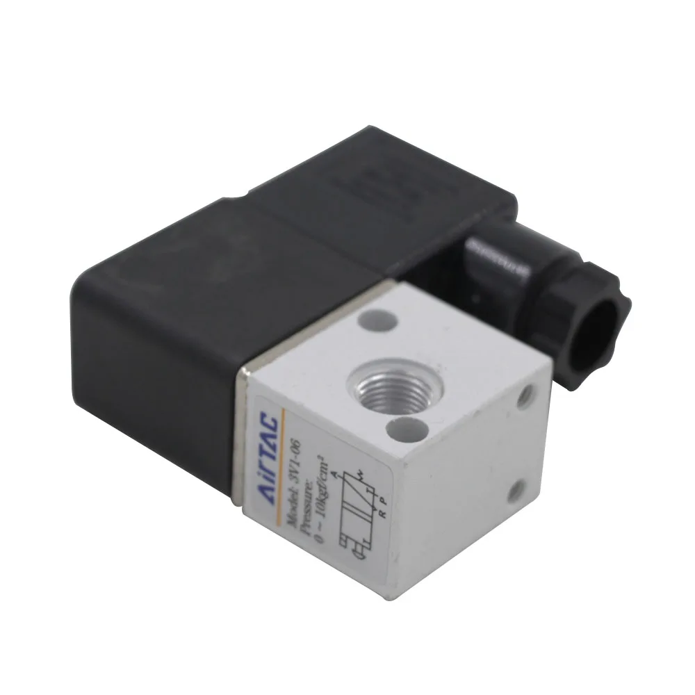 Пневматический клапан 3V1 06 AC 110 3 порта 2 Pos 1/8 &quotBSP нормально закрытый соленоидный