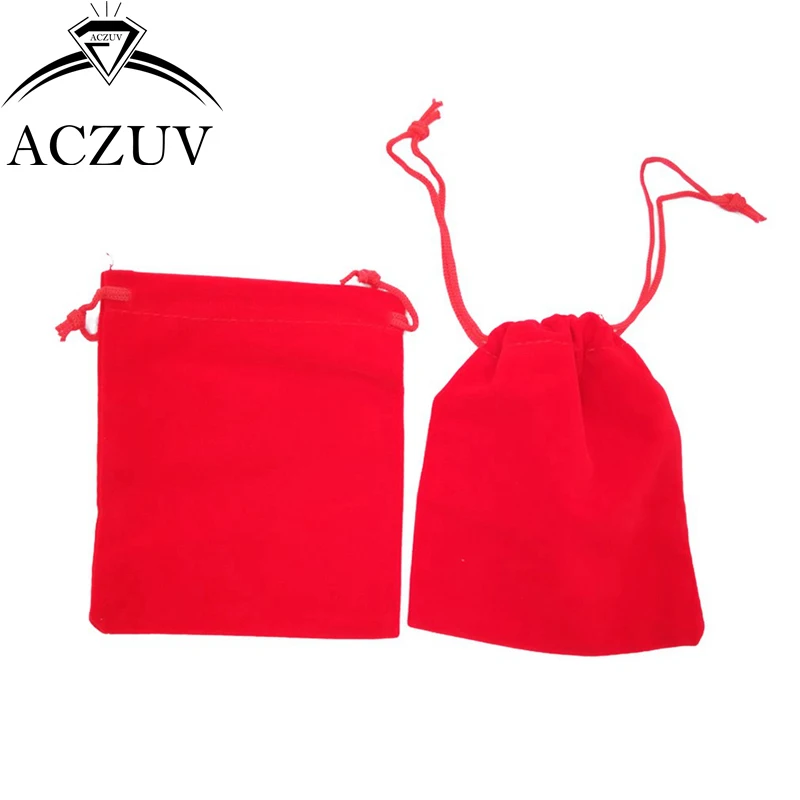 100 шт ювелирных мешков упаковочные Упаковочные пакеты шнурок Gfit бархатные