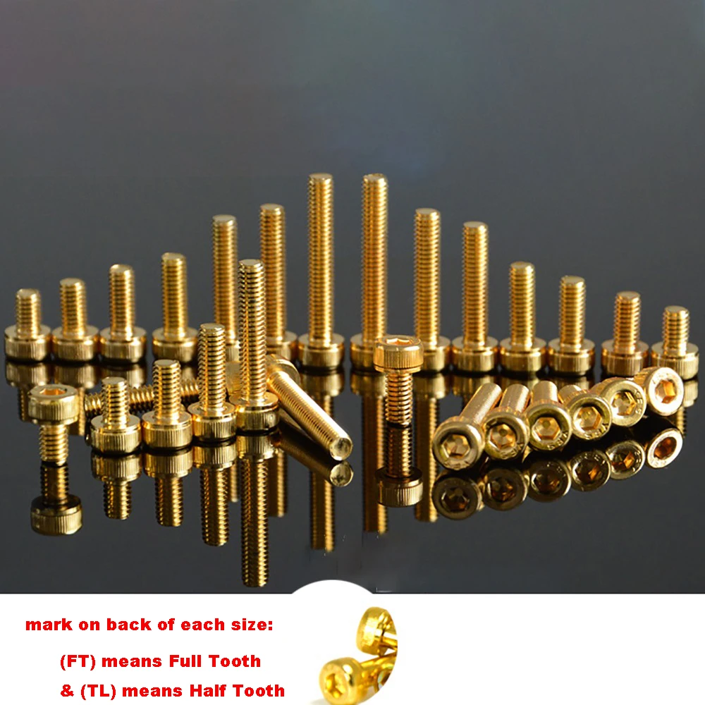 20Pcs M2 M2.5 M3 M4 M5 Allen Screw Hex Socket Knurled Cap Cup Head Titanium Gold Plated Bolts Length 4-35mm | Обустройство дома