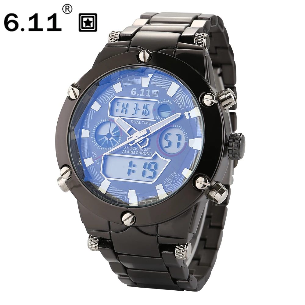 Часы наручные мужские кварцевые цифровые роскошные Брендовые спортивные