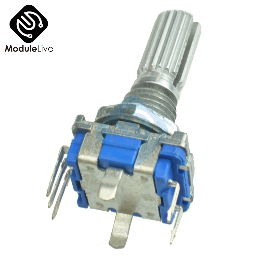 2 шт. EC11 20 мм 15 полуось вращающийся энкодер Diy Аудио Цифровой потенциометр с