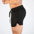 Шорты мужские быстросохнущие для фитнеса, стильные облегающие Пляжные штаны для спортивного зала, бодибилдинга, тренировок, сетчатые спортивные шорты, лето