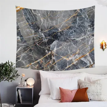 BlessLiving Marble Texture Tapestry Liquid Golden Decorative Wall Hanging Rock Stone Abstract Wall Carpet Home Decor 150x200cm 4