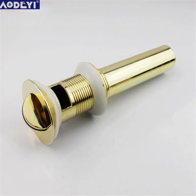 solid brass bathroom lavatory sink pop up drain withwithout overflow gold finish bathroom parts faucet accessories free global shipping