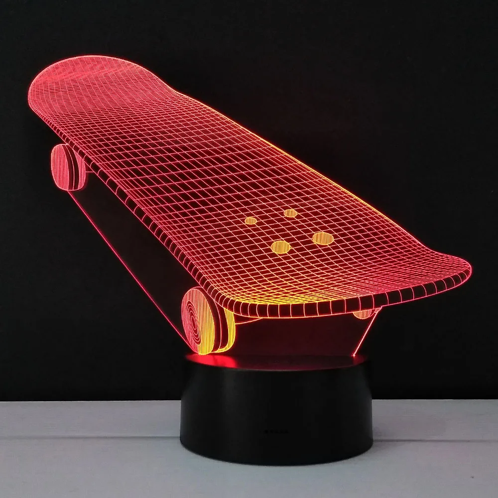 Ночной 3d стерео светодиодный светильник из плексигласа меняющий цвета|light 3d|night