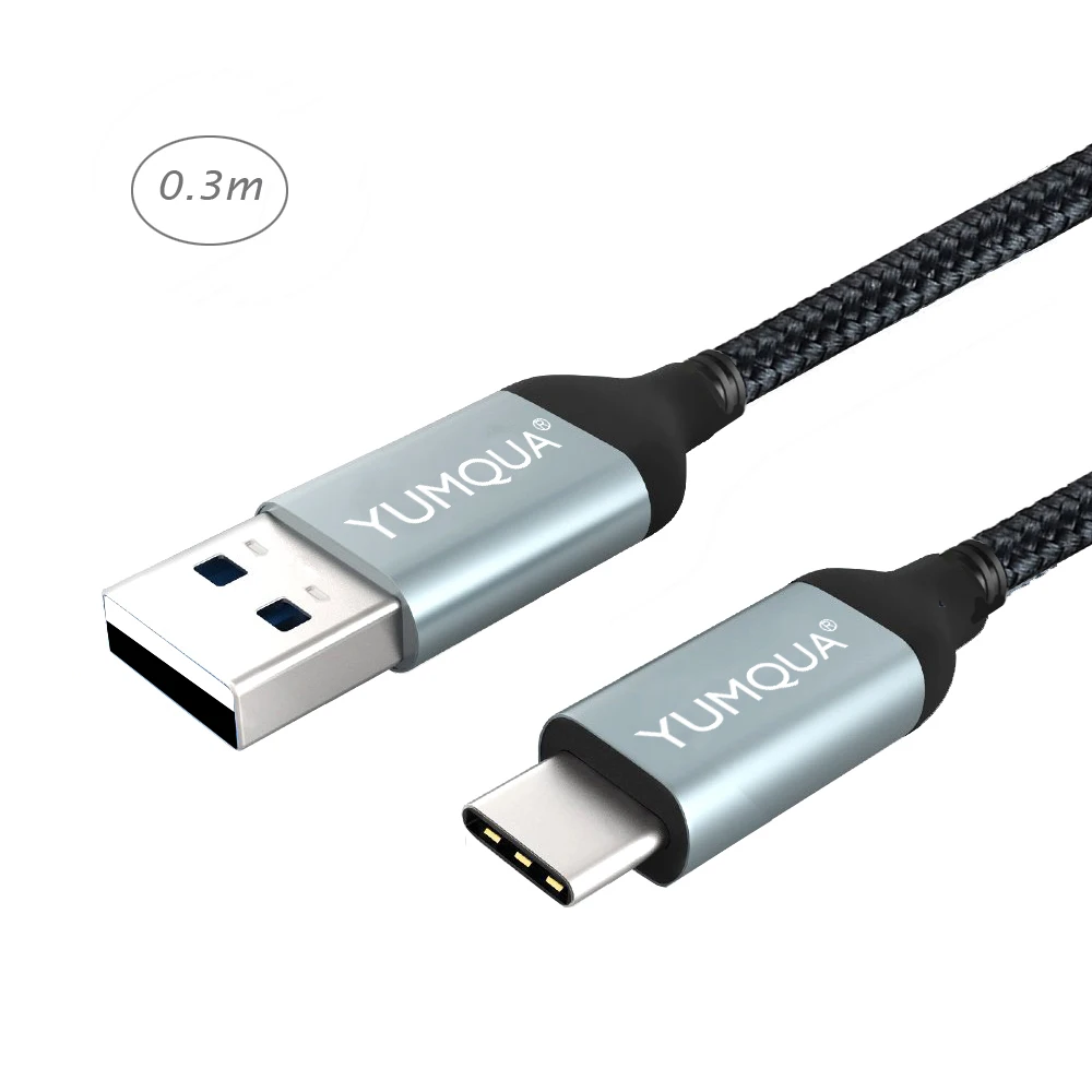 YUMQUA брендовый USB кабель для передачи данных Snyc Xiaomi 4C Type C нейлон Android Быстрая