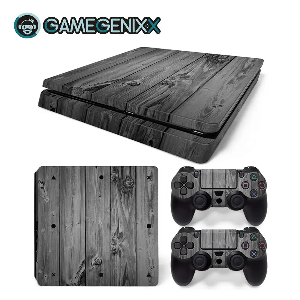 Защитная Наклейка GAMEGENIXX для консоли PS4 Slim и 2 контроллера под дерево|Наклейки| |