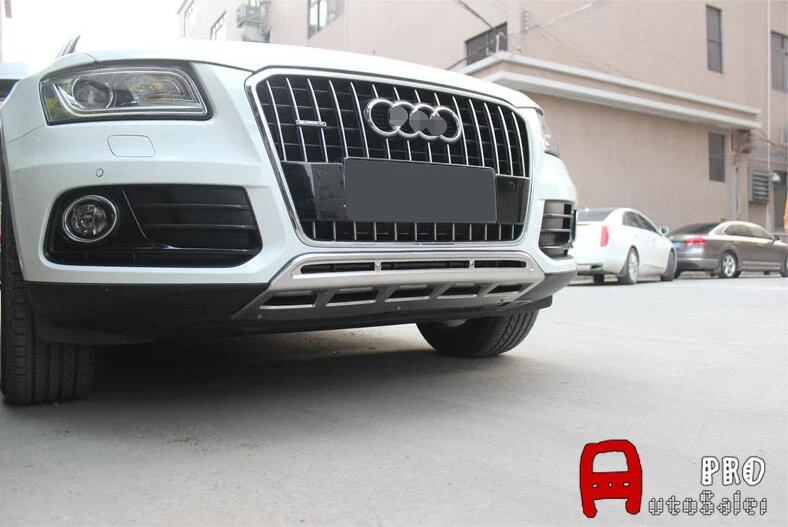 Нержавеющая матовая защита переднего и заднего бампера противоскользящая