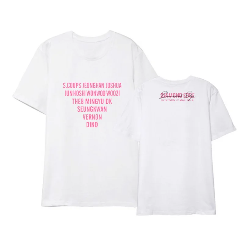 K-pop Seventeen concert the same short-sleeved T-shirt loose men and women around DIAMOND EDGE summer clothes kpop Женская одежда