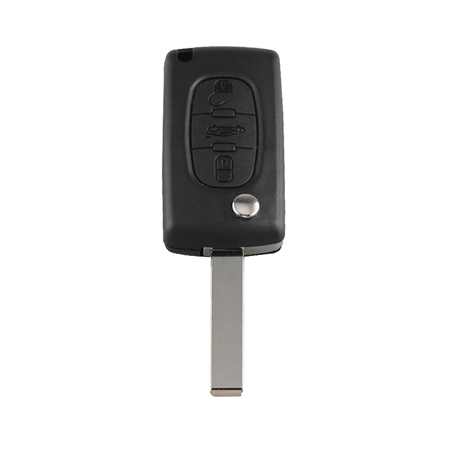 3 кнопки Складной Корпус ключа для Peugeot 207 407 406 307 308 SW 408 107 FOB пульт дистанционного