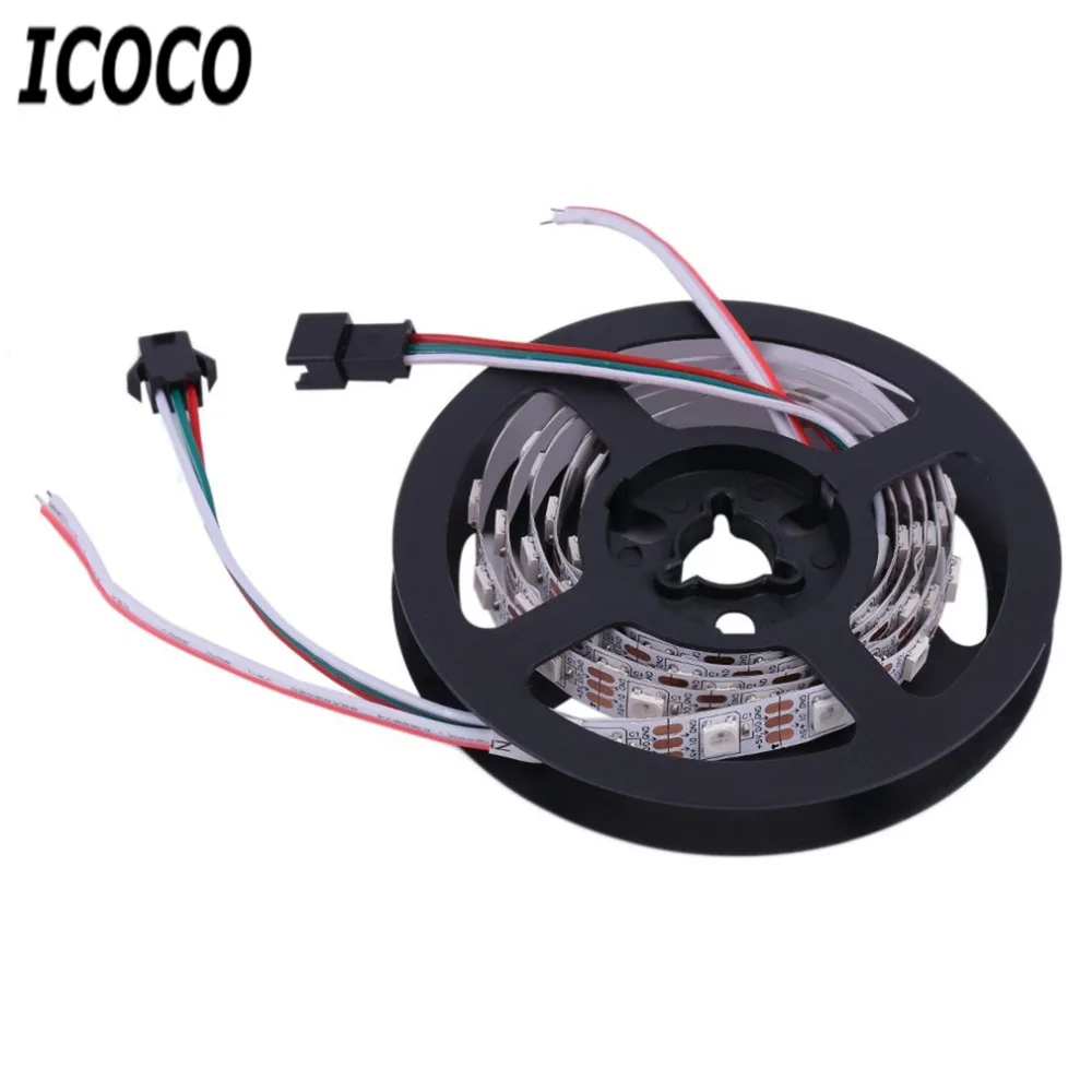 ICOCO 1 м 60 светодиодов 2017 новое поступление WS2812B 5050 RGB Светодиодная лента