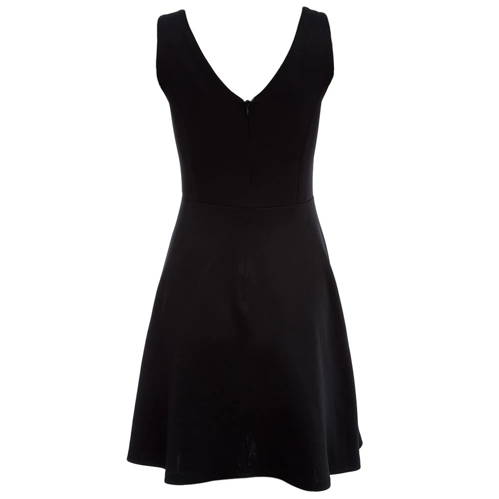 Хит продаж Повседневное платье с глубоким вырезом без рукавов на молнии сзади