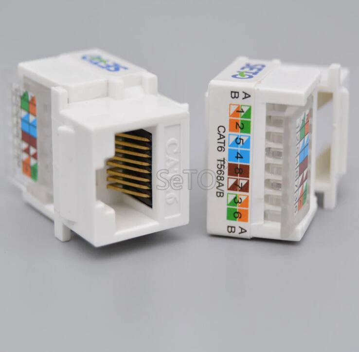 SeTo Gigabit RJ45 Cat6 сетевой модуль Lan соединитель Keystone для настенной