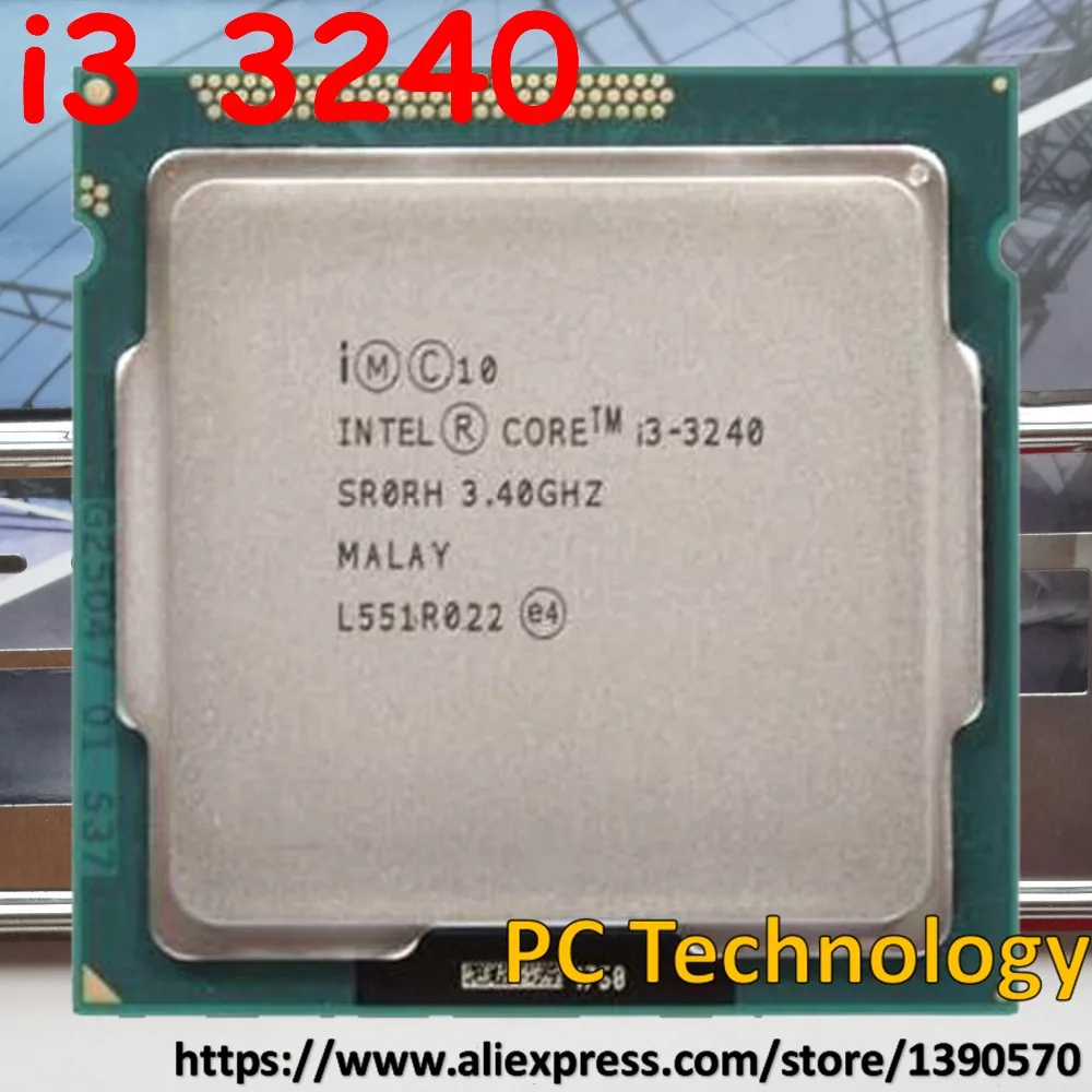 Original Intel i3-3240 i3 3240 CPU 3.4 GHz processor 3M LGA1155 55W desktop Dual Core Free shipping delivery within 1 day | Компьютеры и