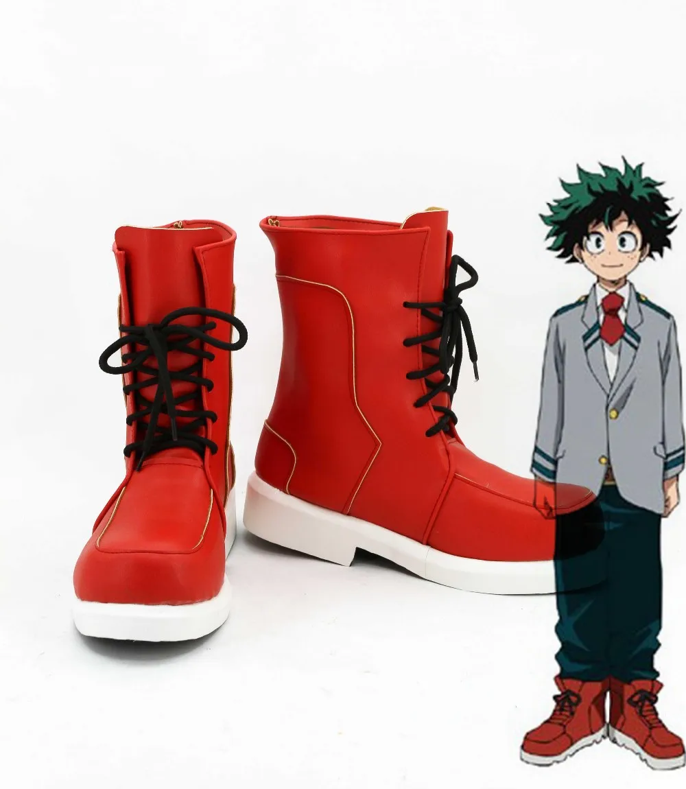 

Anime Boku No My Hero Academia Izuku Midoriya Cosplay Shoes Costume Prop Boots Halloween Carnival Party Shoes Custom Made