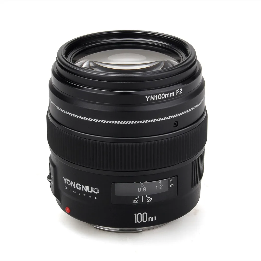 YONGNUO YN100mm F2 Средний телеобъектив основной объектив большая апертура Автофокус Объектив для Canon EOS Rebel камера AF MF с Чехол