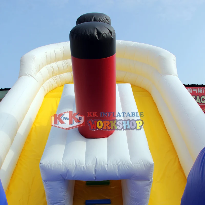 

Outdoor Commercial Giant Inflatable Titanic Slide/Factory Ship Inflatable Double Slides/Inflatable Boat Bouncer Slide