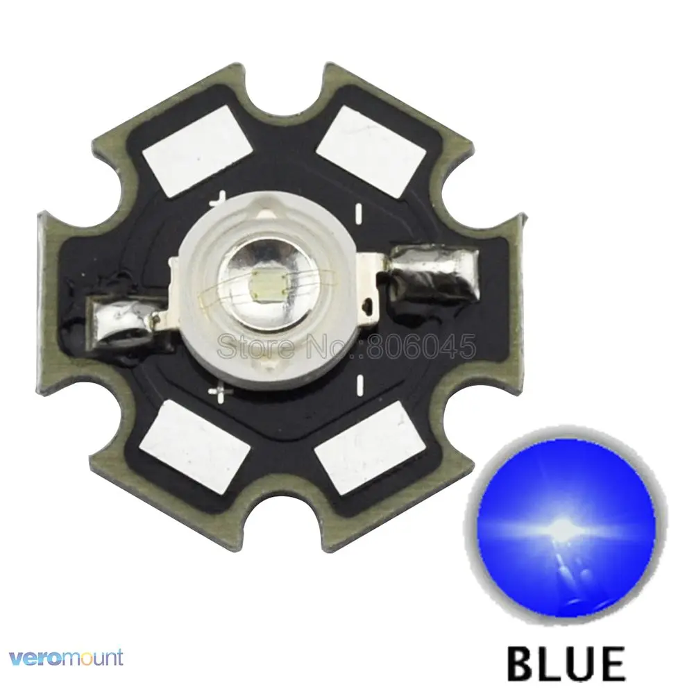 Эмиттер синего светодиодного бисера высокой мощности 10 шт. 3 Вт эмиттер Epi