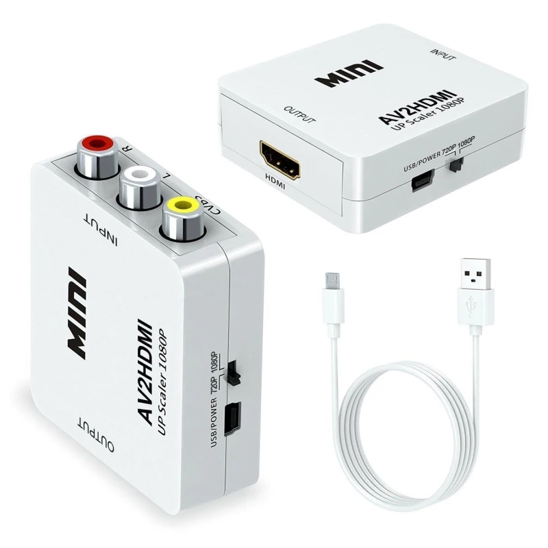 Мини Композитный 1080P HDMI к RCA Аудио Видео AV/CVBS L/R видео HDMI К AV скейлер адаптер HD видео конвертер коробка для HD ТВ ПК